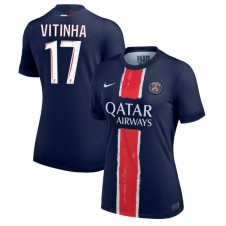 Paris Saint-Germain Vitinha #17 Hjemmedrakt Kvinner 2024-25 Kortermet